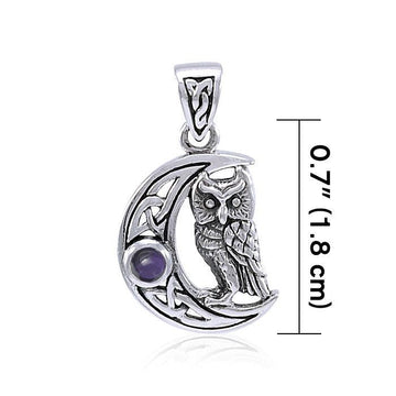 Celtic Owl Moon Pendant TPD4288 - Jewelry